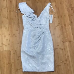 NWT Maggy London white and metallic dress